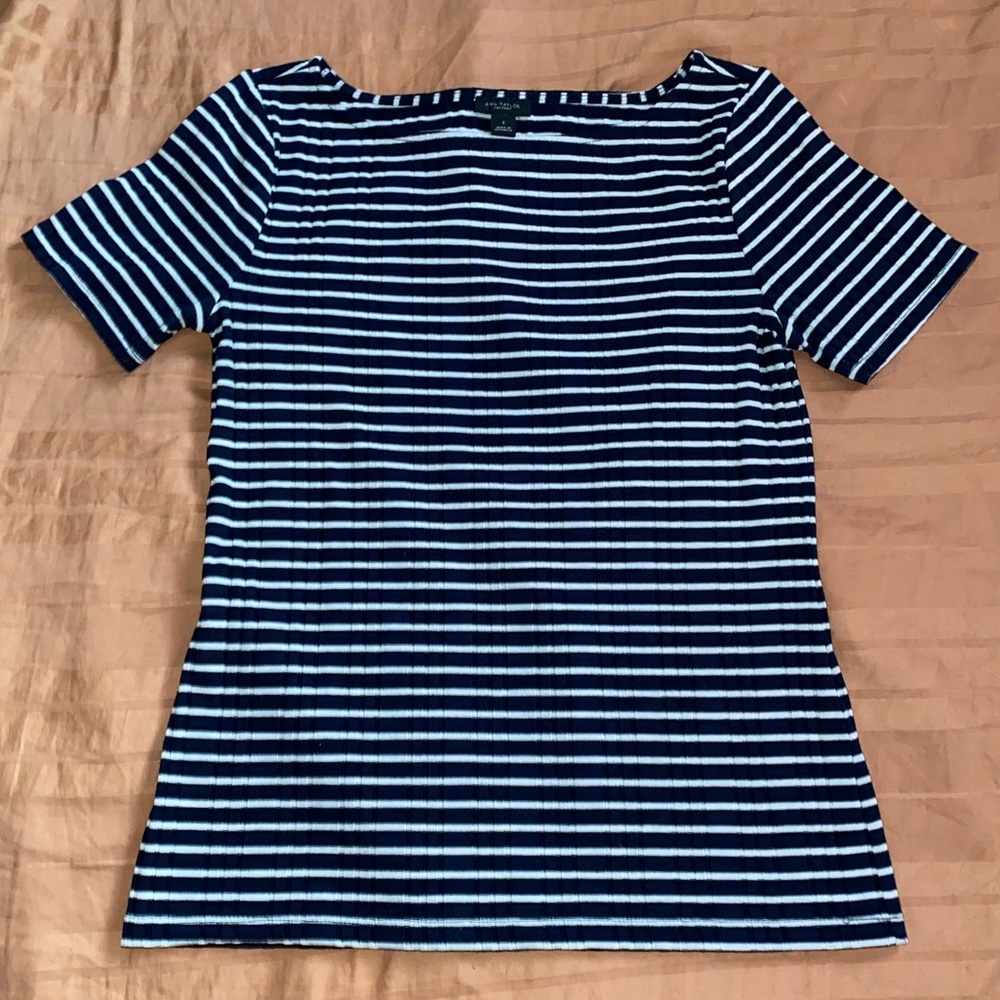 Ann Taylor Navy Stripe